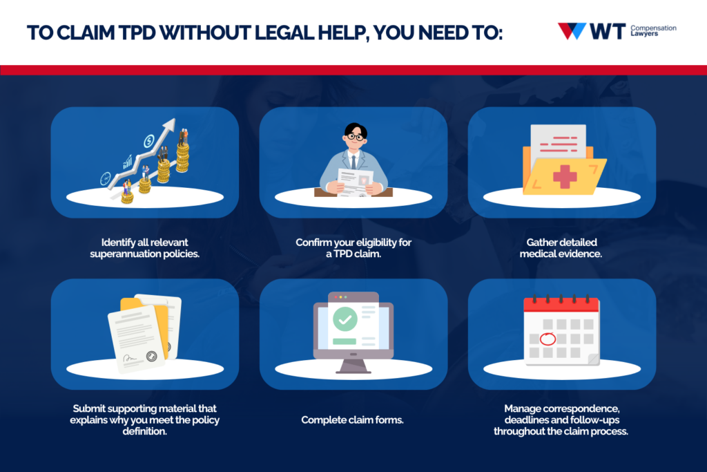 can i make a tpd claim without a lawyer