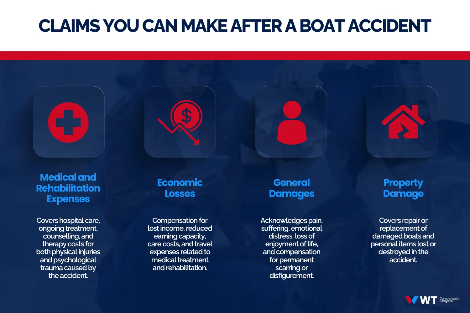 what can you claim for if you’ve been in a boat accident