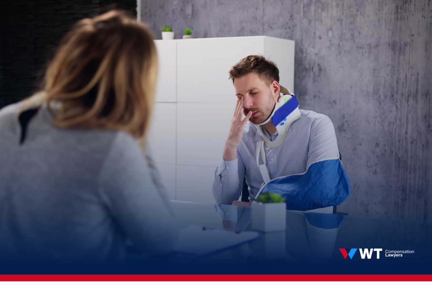 man consulting a lawyer what kind of cases do personal injury