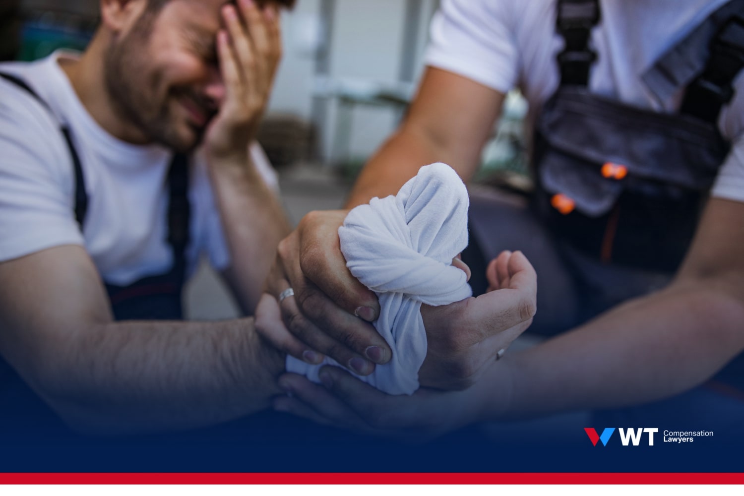 man in work accident - work injury damages claim